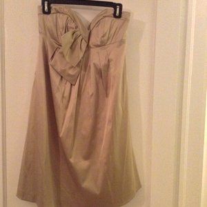 Gold Satin Special Occasion Dress